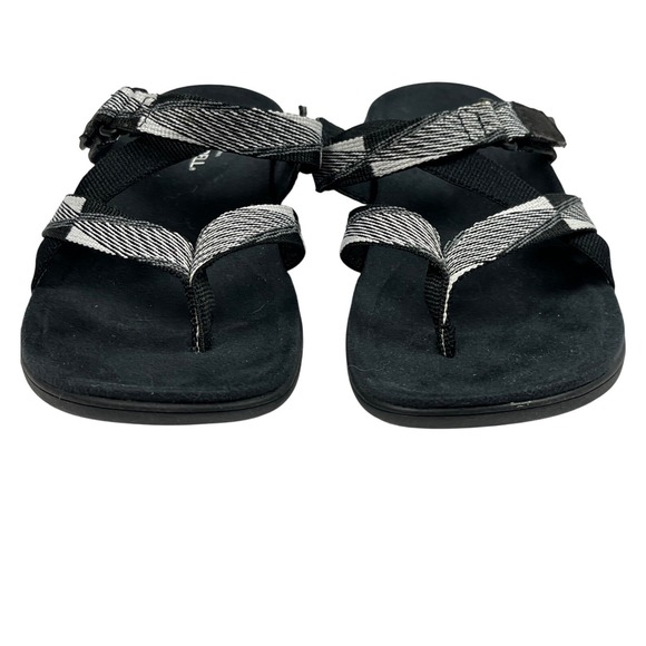 Merrell EUC Mendi Thong Sandals Women's 6 Black White J000788 Performance - Picture 3 of 9
